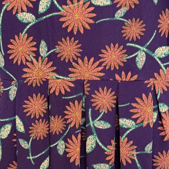 ✨LuLaRoe Purple and Pink Floral Amelia Dress - Picture 2 of 7